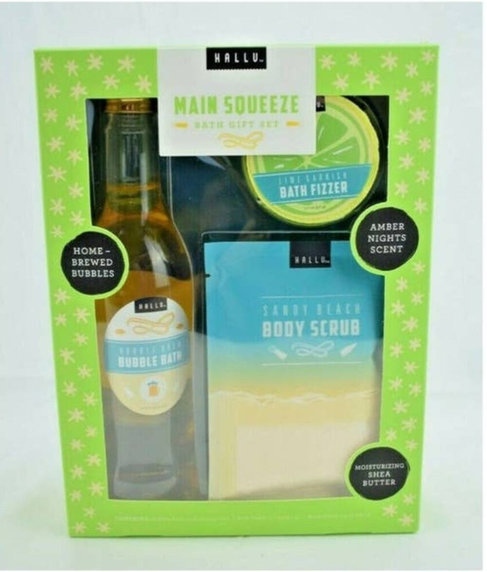 Hallu Main Squeeze 3 Pcs Bath Gift Set